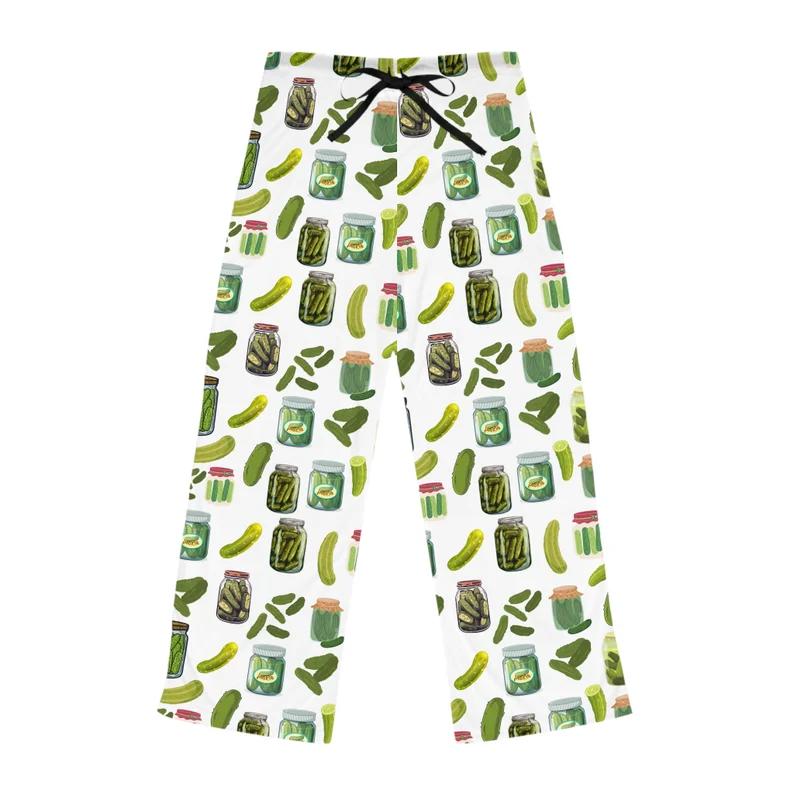 Adult Pickle Pajama Pants, pickle lounge pants, gift for her, gift for teen, gift for him,birthday gift,pickles, pickle pants,christmas gift
